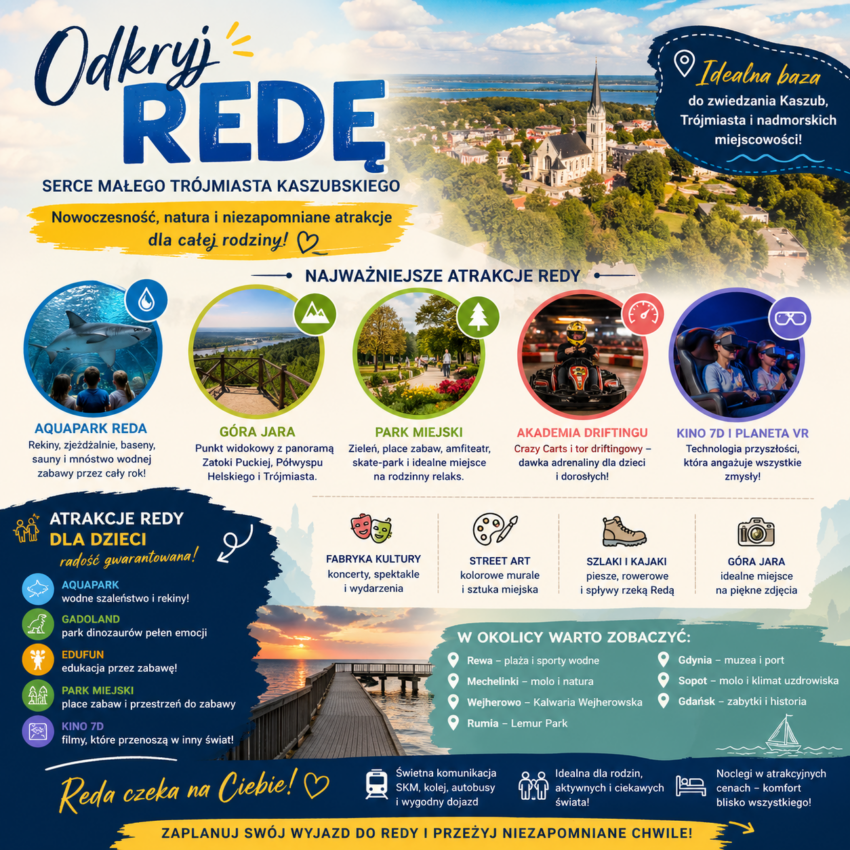 Atrakcje Redy – co zobaczyć w sercu Małego Trójmiasta Kaszubskiego?
